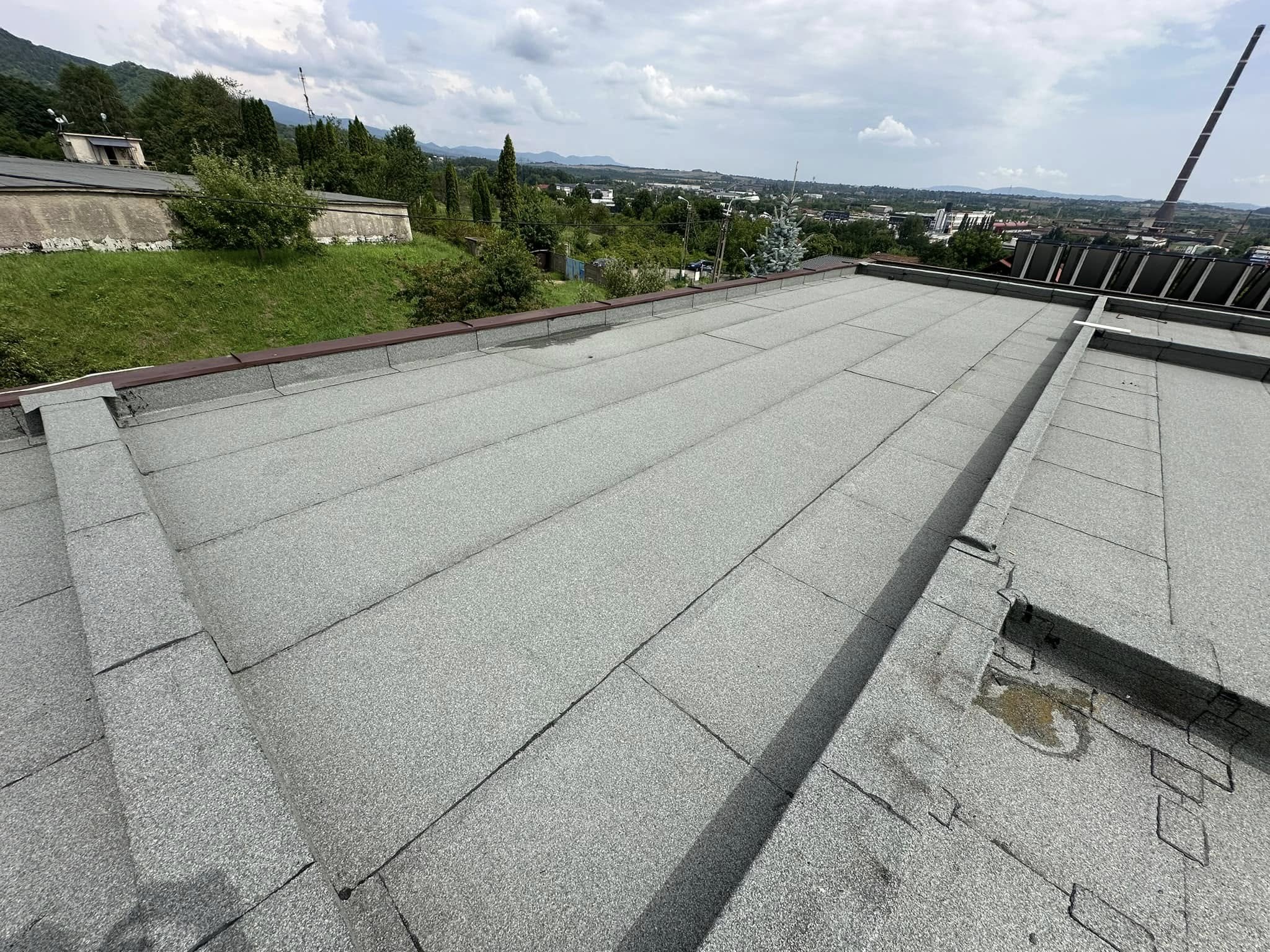 Terasă necirculabilă — hidroizolație cu membrană bituminoasă